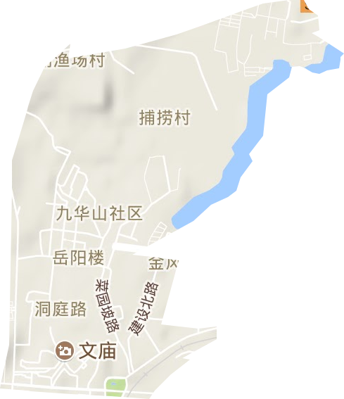 岳阳楼街道地形地图
