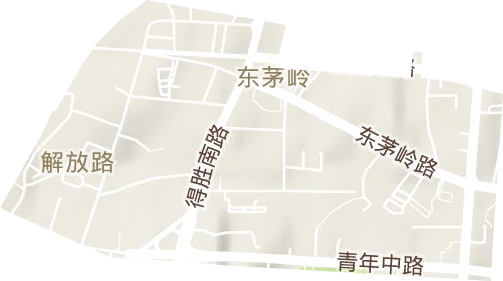 东茅岭街道地形地图