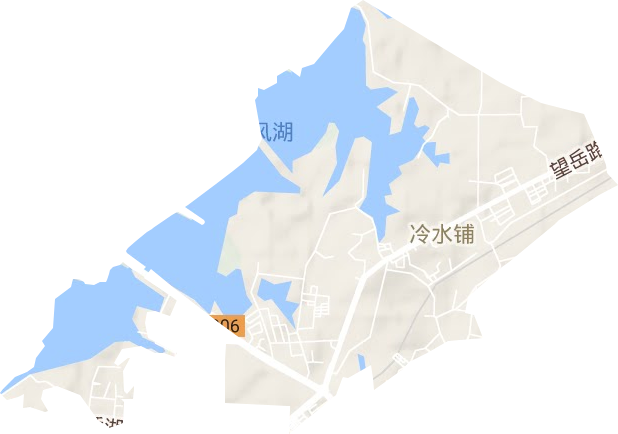 望岳路街道地形地图