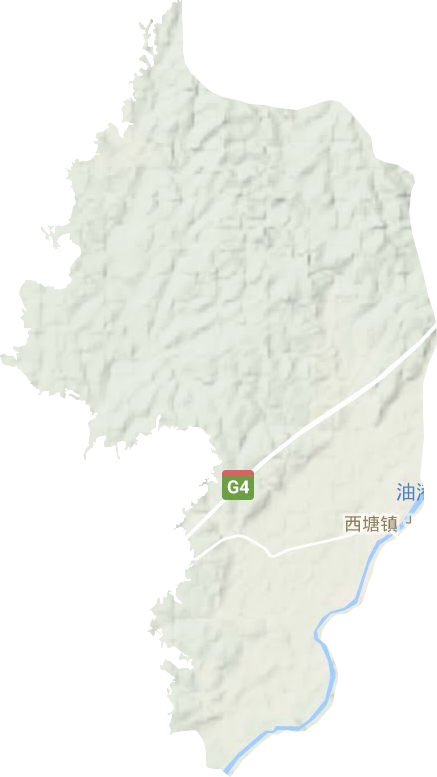 西塘镇地形地图