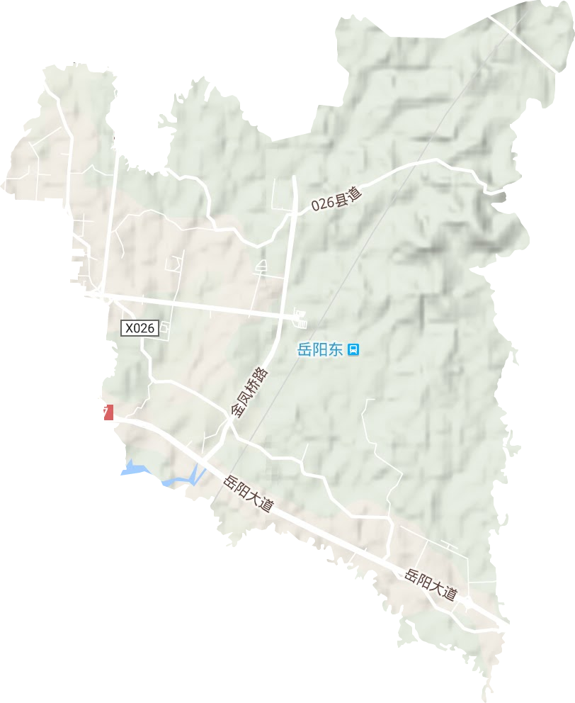 金凤桥管理处地形地图