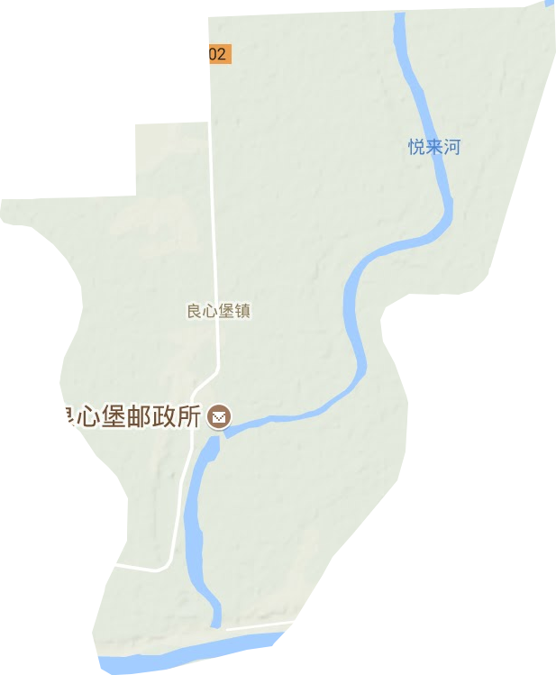 良心堡镇地形地图