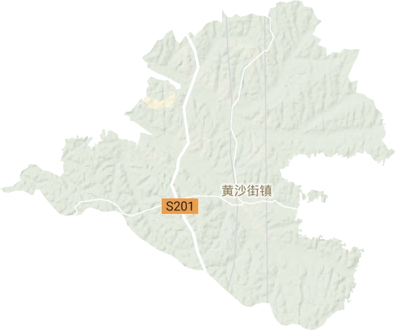 黄沙街镇地形地图