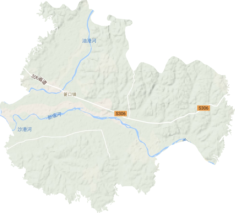 筻口镇地形地图