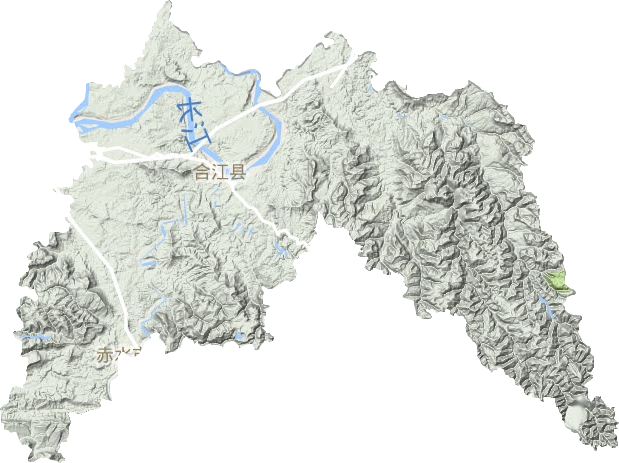 合江县地形地图