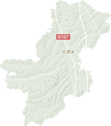 长湖乡地形地图