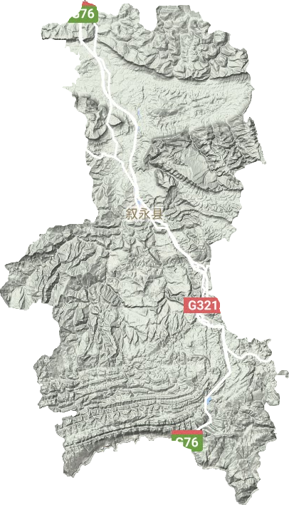 叙永县地形地图