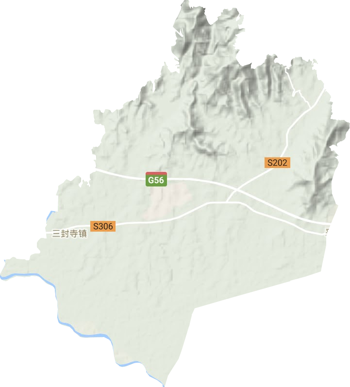 三封寺镇地形地图