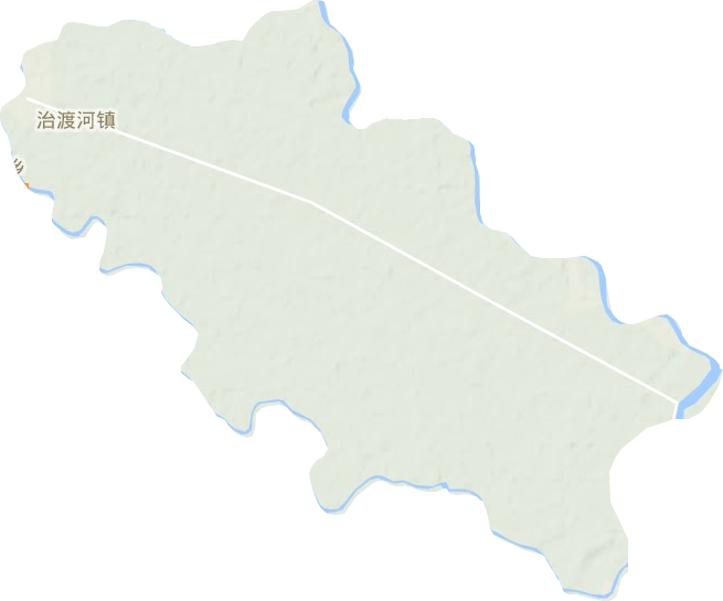 治河渡镇地形地图