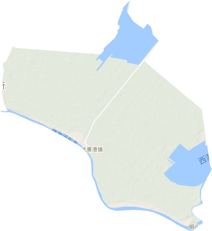 北景港镇地形地图