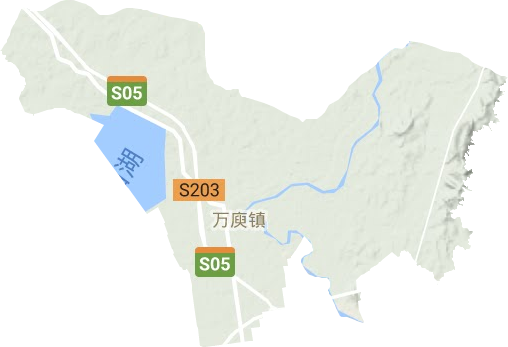 万庾镇地形地图
