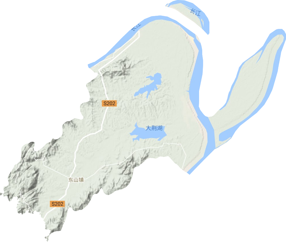 东山镇地形地图