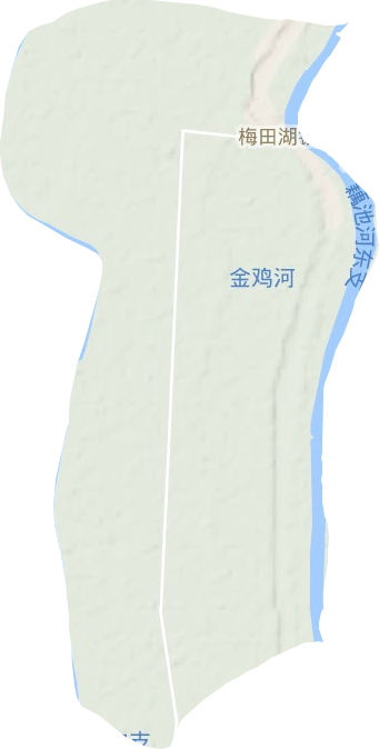 梅田湖镇地形地图