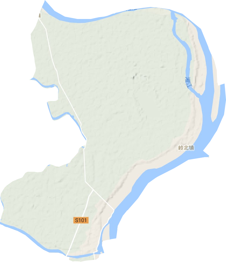 岭北镇地形地图