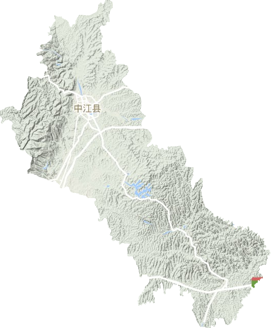 中江县地形地图