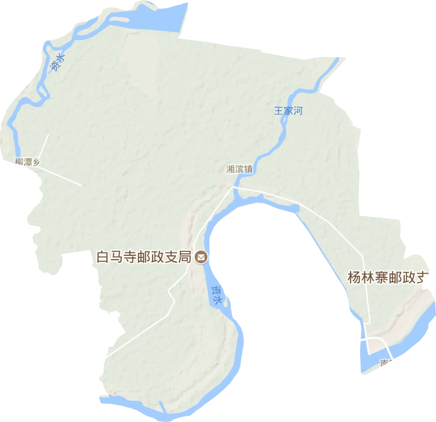 湘滨镇地形地图