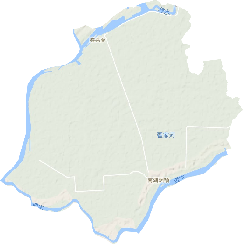 南湖洲镇地形地图
