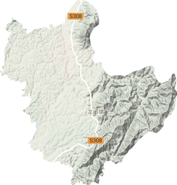 龙门镇地形地图