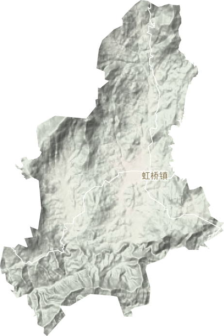 虹桥镇地形地图