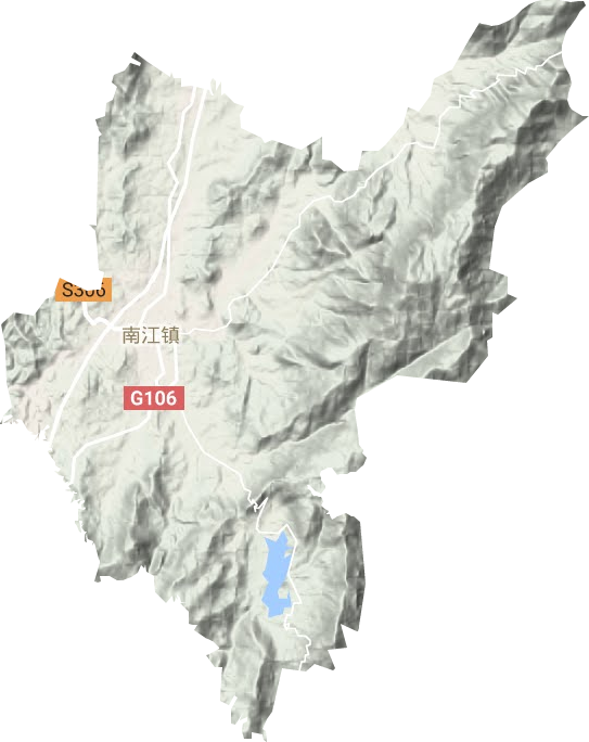 南江镇地形地图