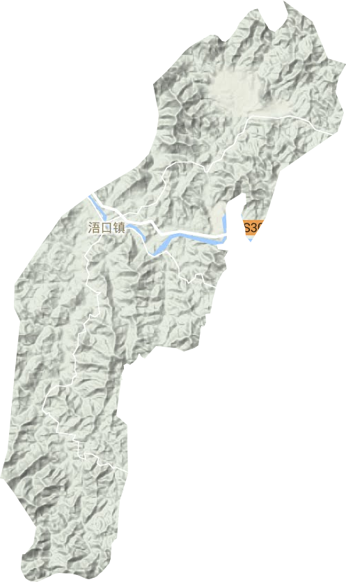 浯口镇地形地图
