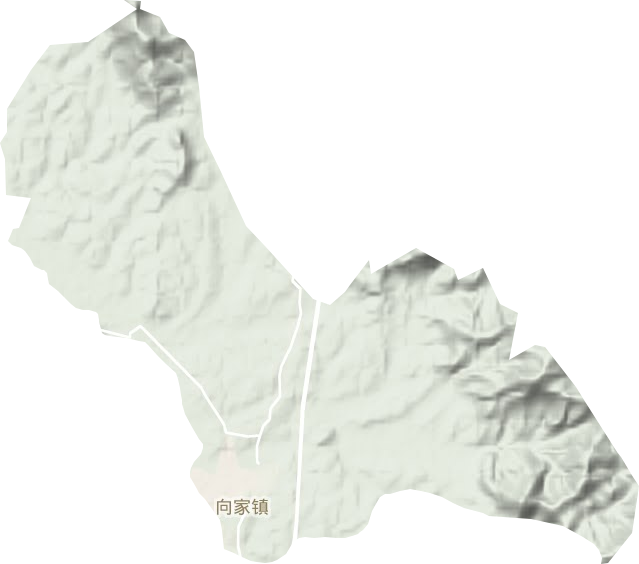向家镇地形地图