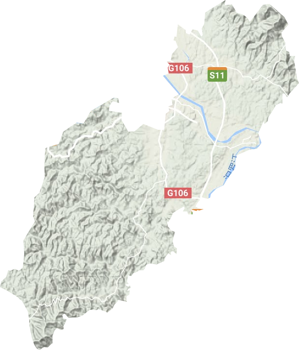 三阳乡地形地图