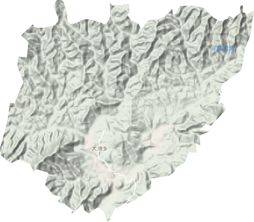 大洲乡地形地图