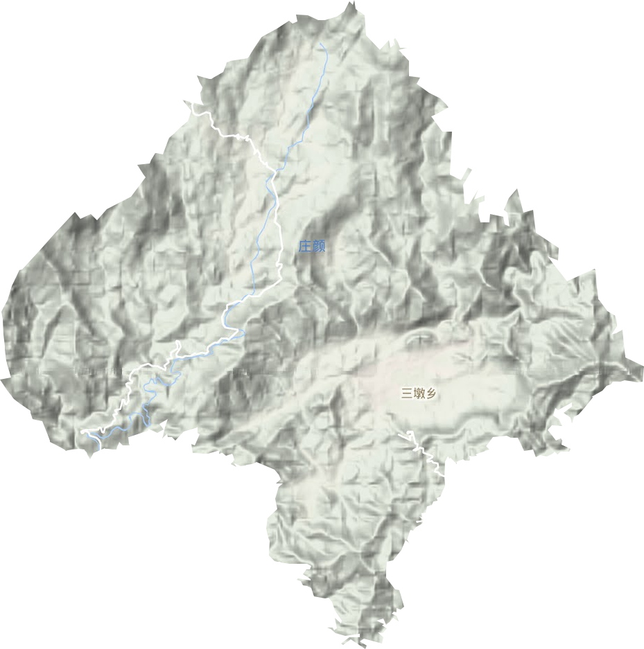 三墩乡地形地图