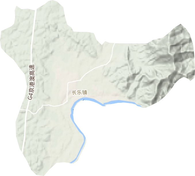 长乐镇地形地图