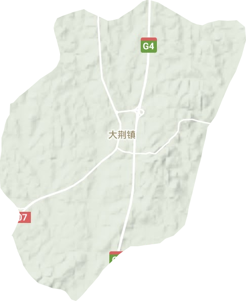 大荆镇地形地图