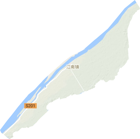 江南镇地形地图