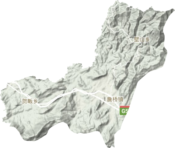 詹桥镇地形地图