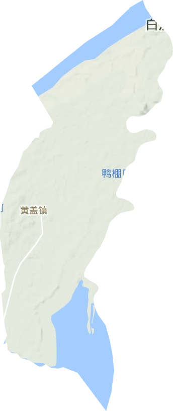 黄盖镇地形地图
