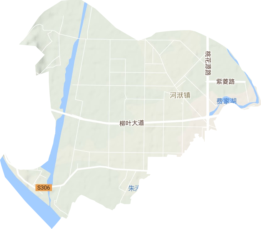 河洑镇地形地图