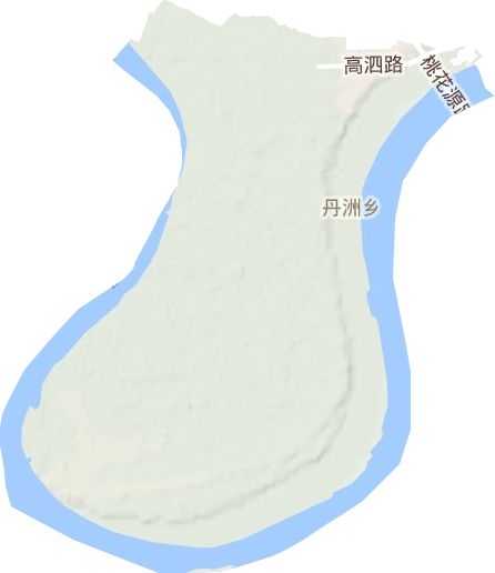 丹洲乡地形地图