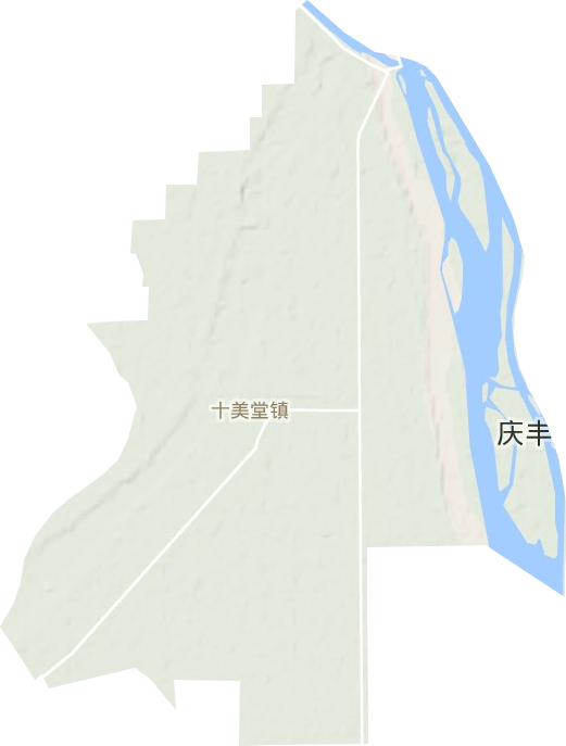 十美堂镇地形地图