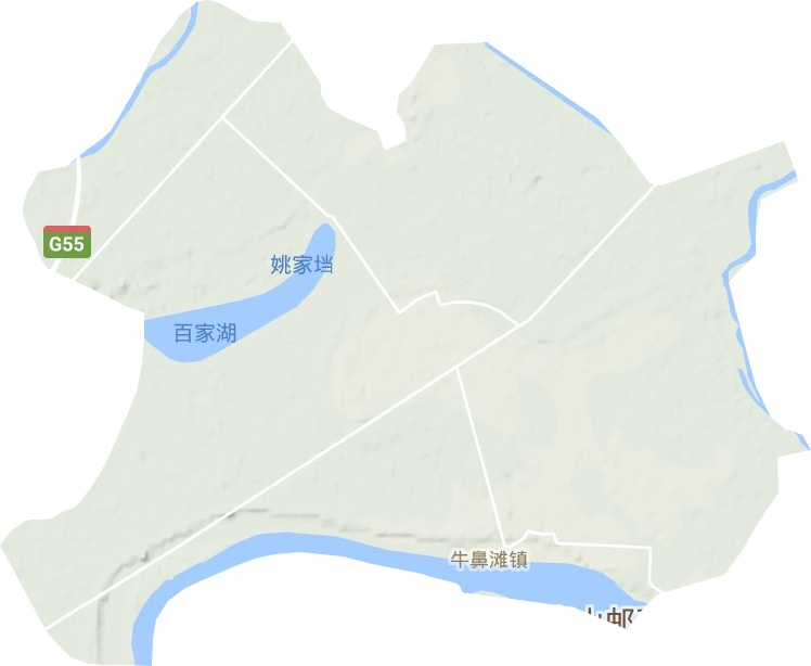牛鼻滩镇地形地图