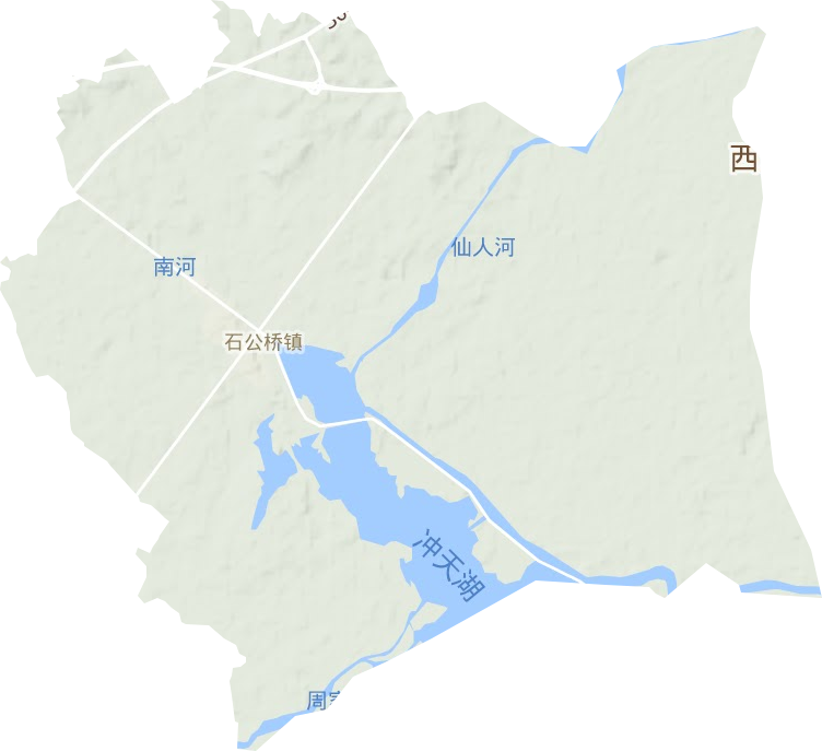 石公桥镇地形地图