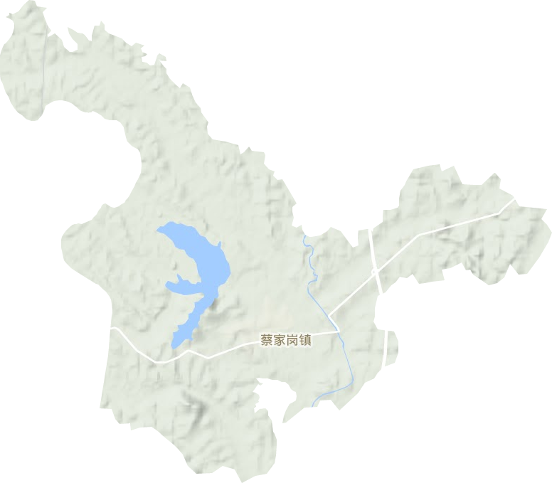 蔡家岗镇地形地图