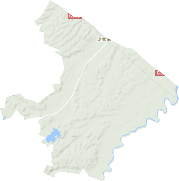 谢家铺镇地形地图