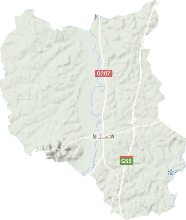 黄土店镇地形地图