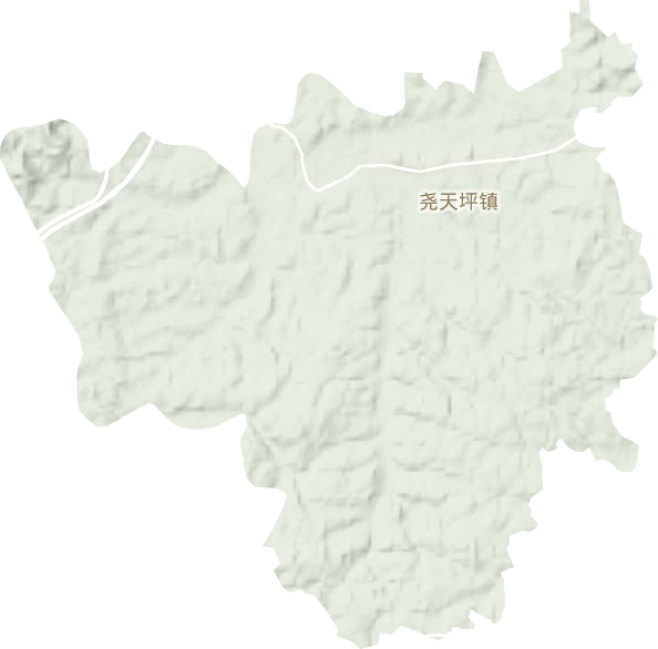尧天坪镇地形地图