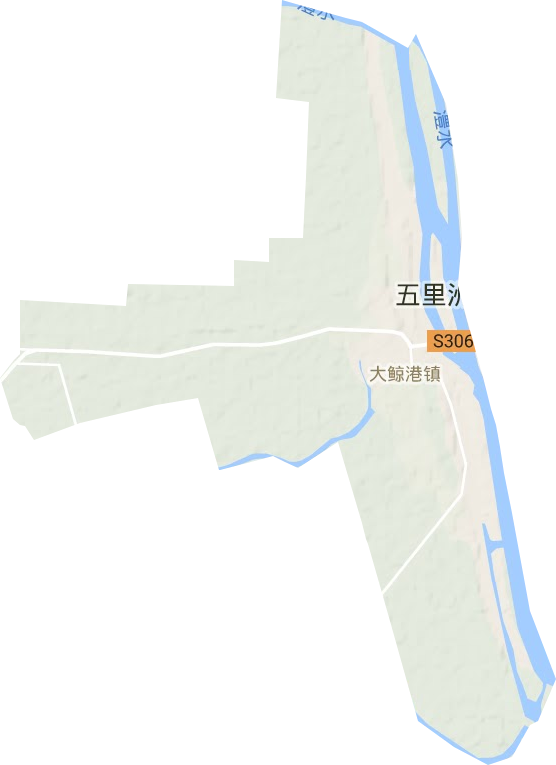 大鲸港镇地形地图