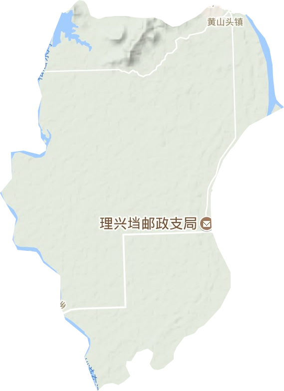 黄山头镇地形地图