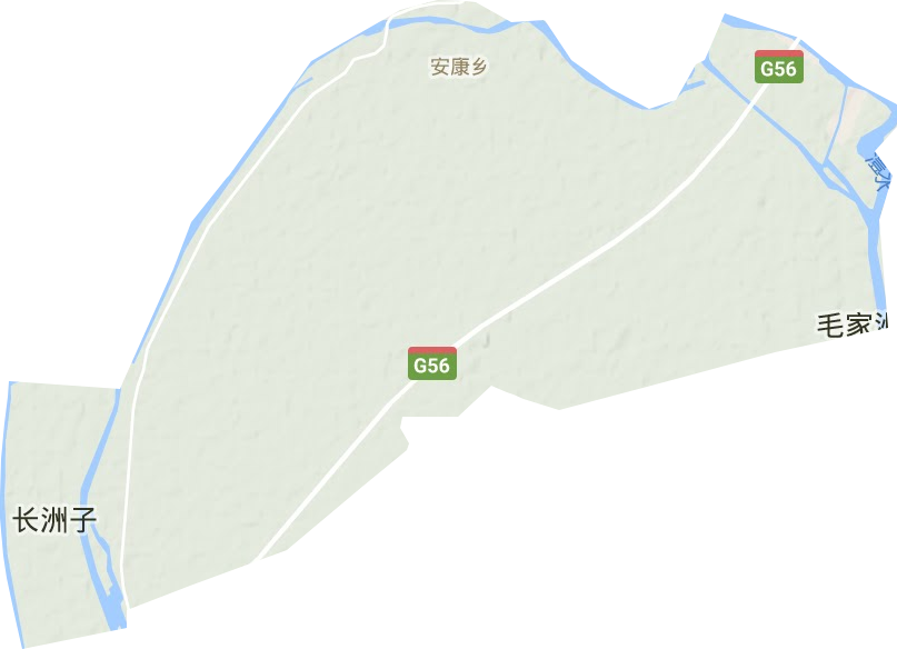 安康乡地形地图