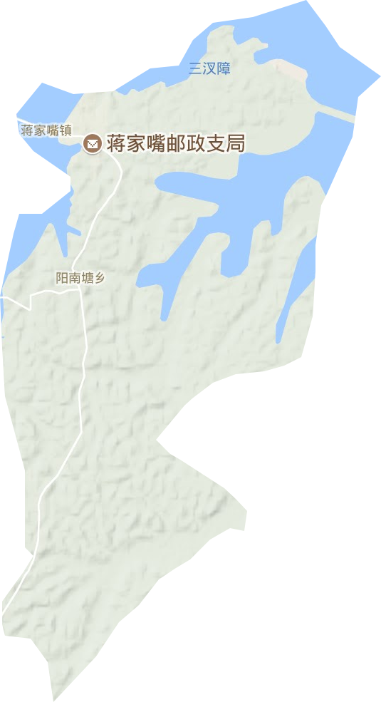 蒋家嘴镇地形地图