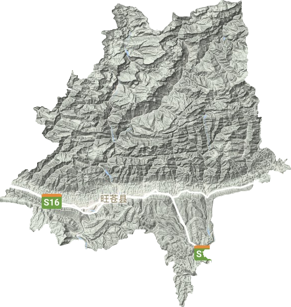 旺苍县地形地图