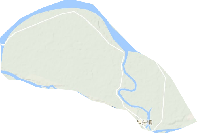 坡头镇地形地图