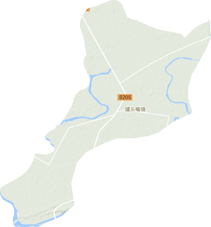 罐头嘴镇地形地图